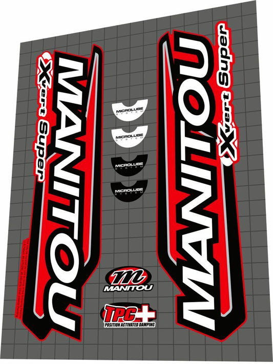 MANITOU X-Vert (2001) Super Fork Decal Set - Bike Decal Replace