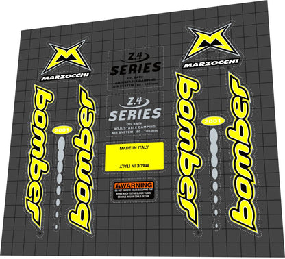 MARZOCCHI Bomber (2001) Series Z4 Fork Decal Set - Bike Decal Replace