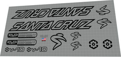 SANTA CRUZ V10 1 (2002-2004) Frame Decal Set - Bike Decal Replace