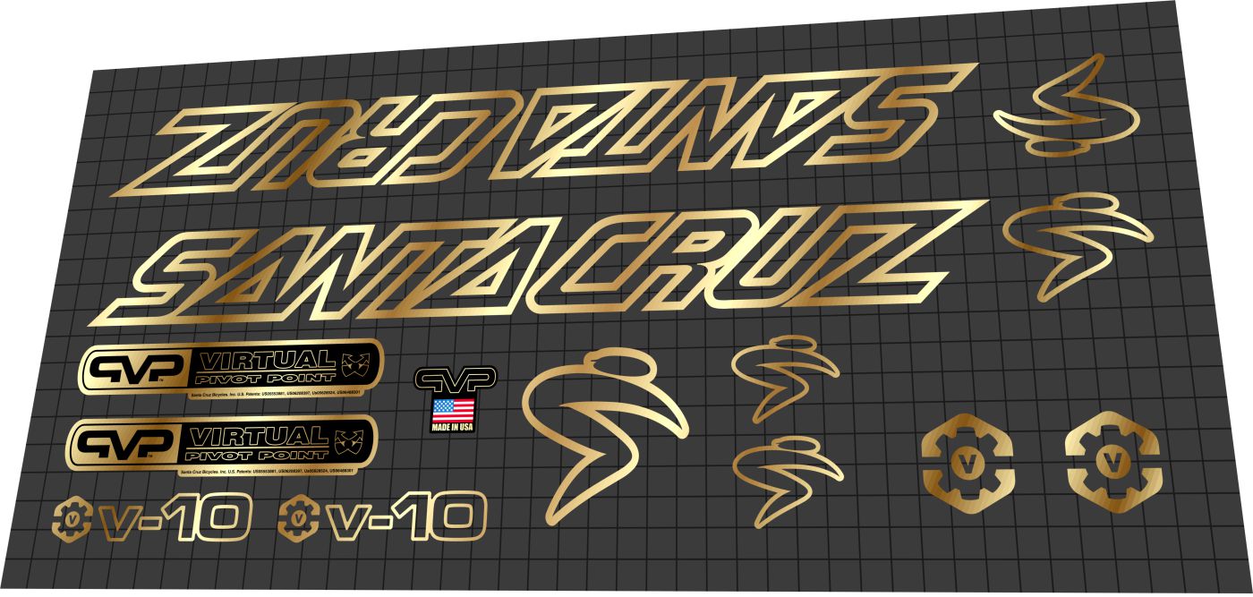 SANTA CRUZ V10 1 (2002-2004) Frame Decal Set