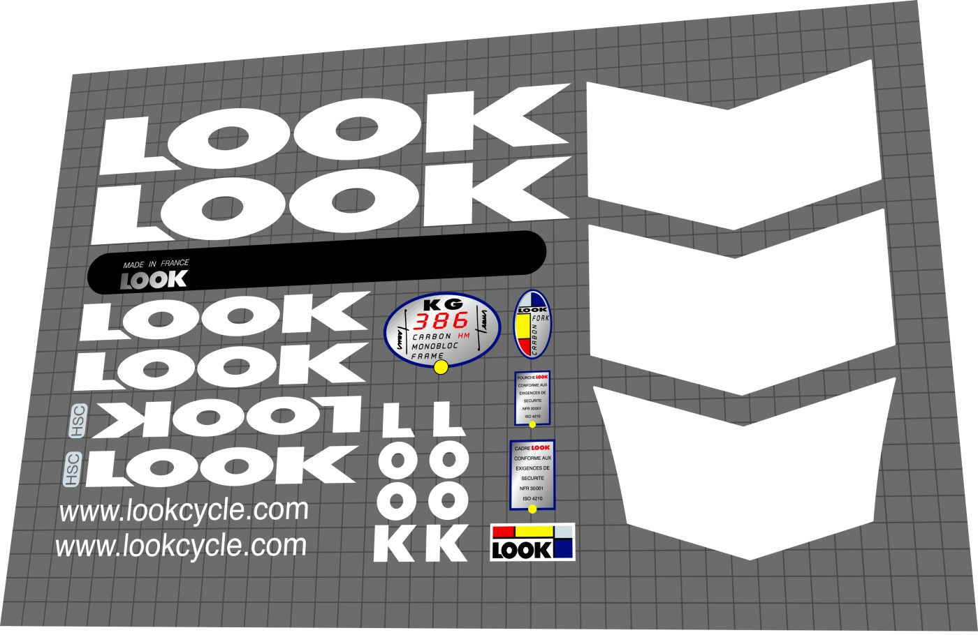 LOOK KG 386 (2002) Frame Decal Set