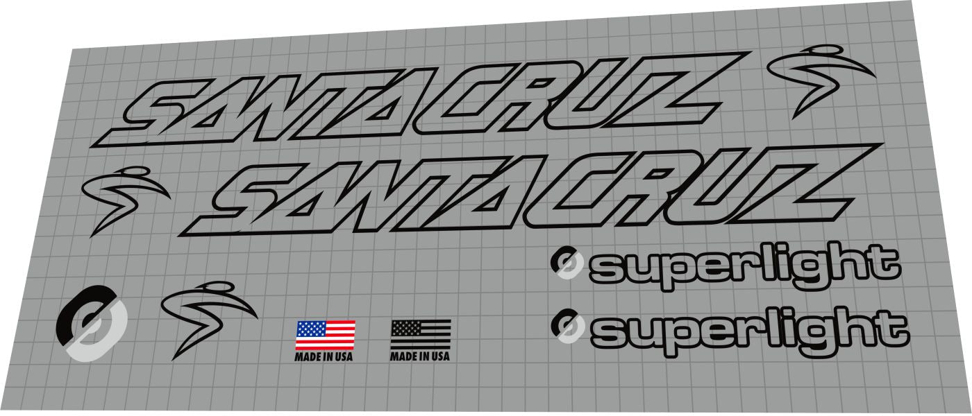 SANTA CRUZ Superlight 2 (2002) Frame Decal Set