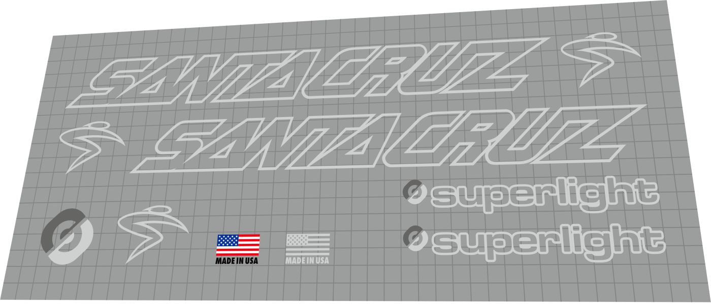 SANTA CRUZ Superlight 2 (2002) Frame Decal Set