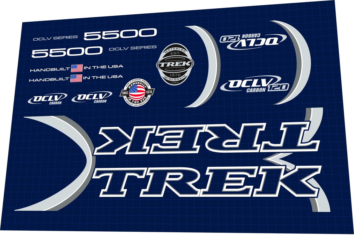 TREK 5500 (2002) OCLV Frame Decal Set - Bike Decal Replace