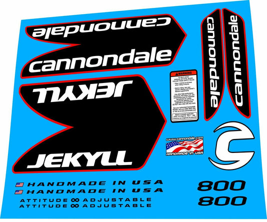 CANNONDALE Jekyll 800 (2002)  Frame Decal Set - Bike Decal Replace