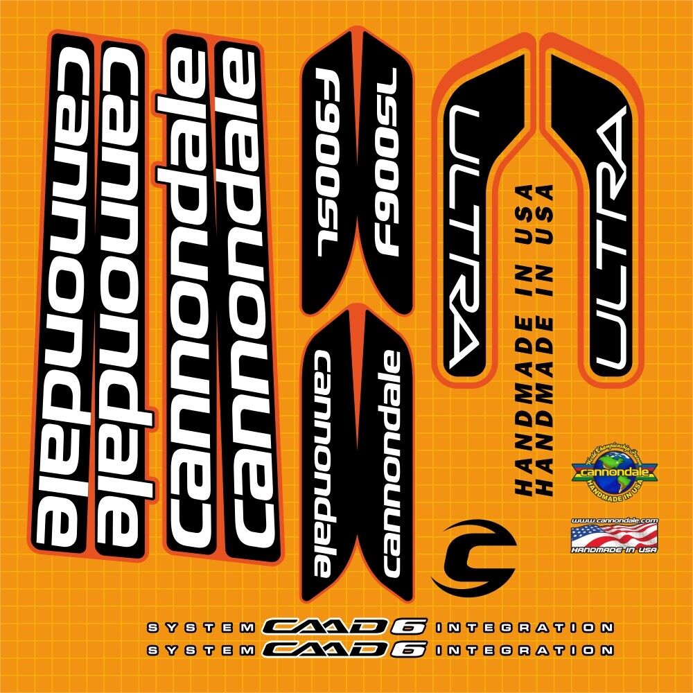 CANNONDALE F900 SL (2002) CAAD 6 Frame Decal Set - Bike Decal Replace