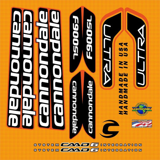 CANNONDALE F900 SL (2002) CAAD 6 Frame Decal Set - Bike Decal Replace