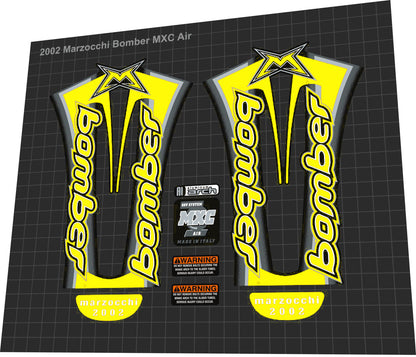 MARZOCCHI Bomber (2002) MXC Air Fork Decal Set - Bike Decal Replace