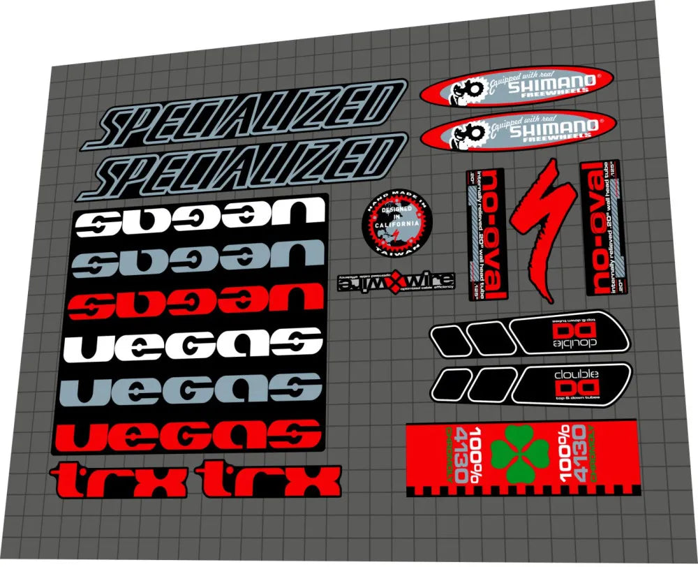 SPECIALIZED Fatboy Vegas TRX (2003) Frame Decal Set