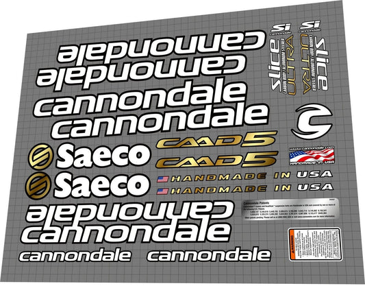 CANNONDALE Saeco Team (2004) CAAD5 Frame Decal Set - Bike Decal Replace