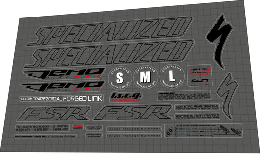 SPECIALIZED Demo Pro 9 (2004) Frame Decal Set