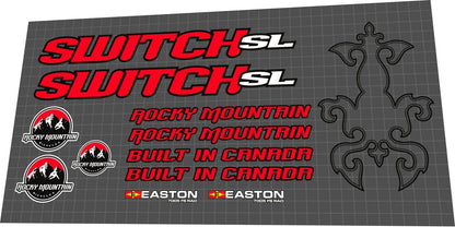ROCKY MOUNTAIN Switch (2005) SL Frame Decal Set - Bike Decal Replace