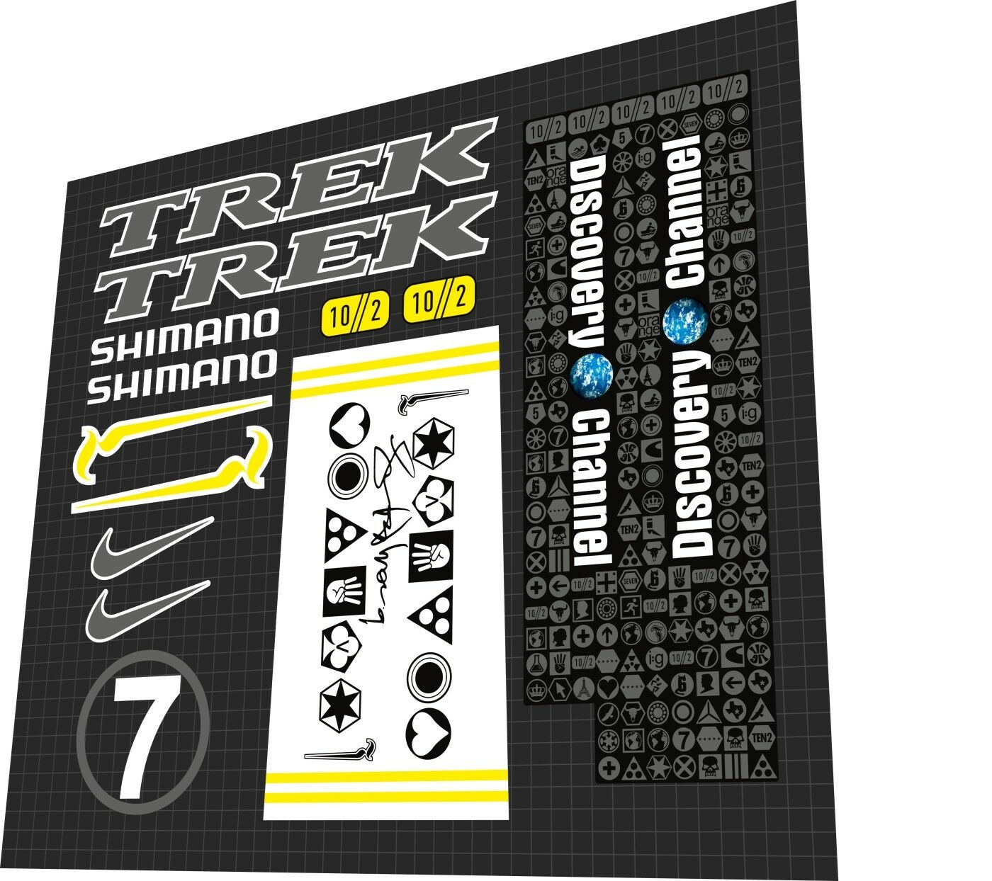 TREK Madone (2005) Team Discovery Channel Lance Armstrong's Frame Decal Set - Bike Decal Replace