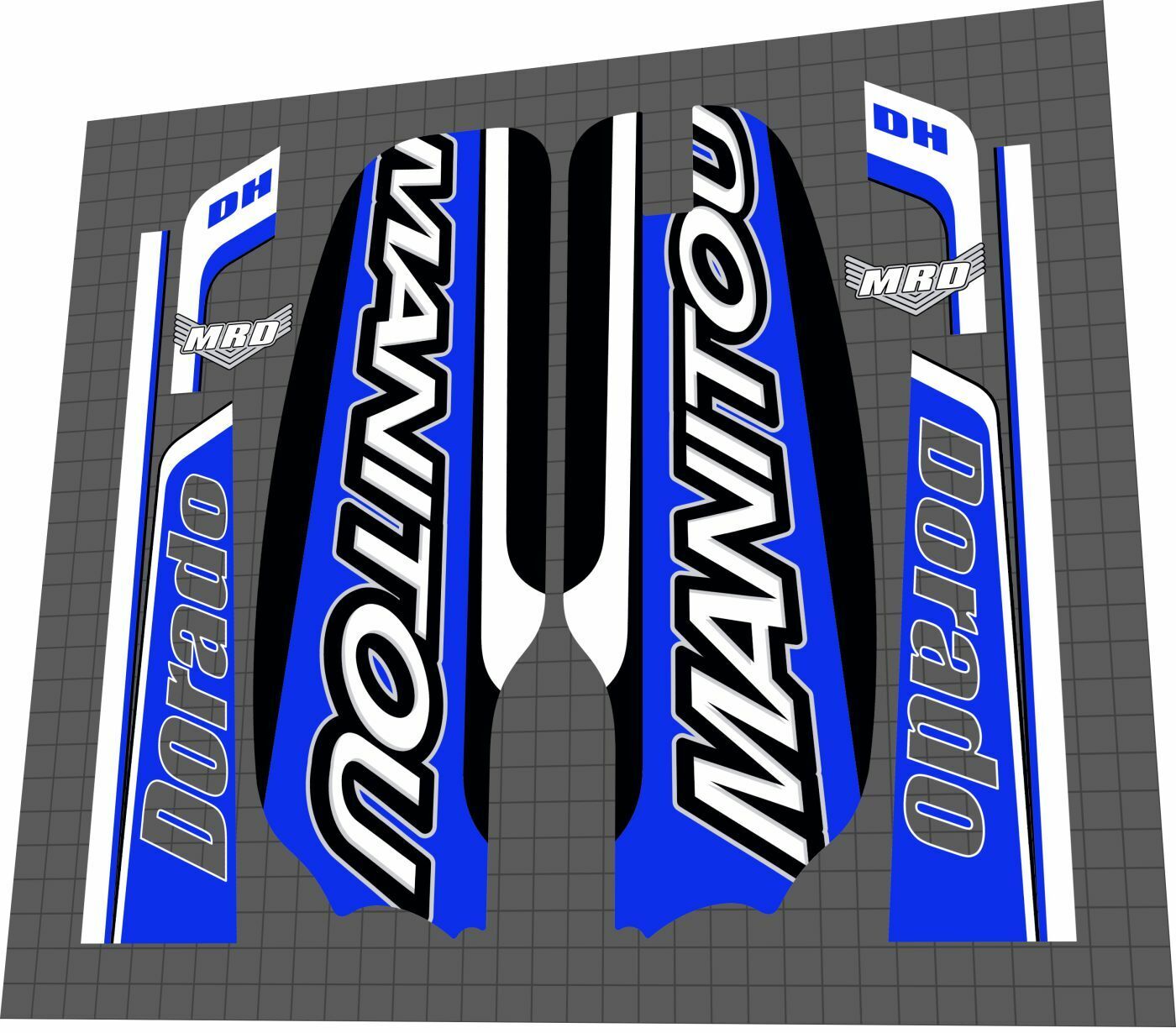 MANITOU Dorado (2005) DH Fork Decal Set - Bike Decal Replace