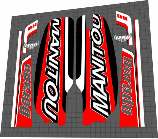 MANITOU Dorado (2005) DH Fork Decal Set - Bike Decal Replace