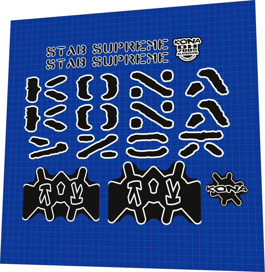 KONA Stab Supreme (2006) Frame Decal Set - Bike Decal Replace