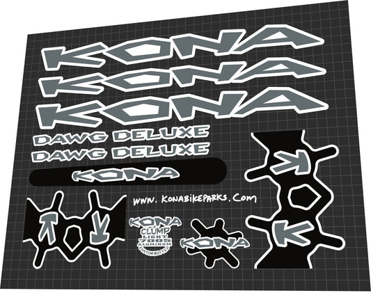 KONA Dawg Deluxe (2006) Frame Decal Set - Bike Decal Replace