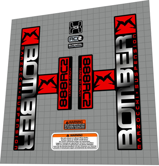 MARZOCCHI Bomber 888 RC2 (2006) Fork Decal Set