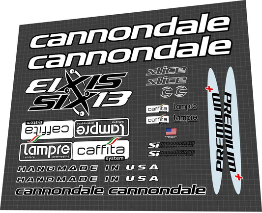 CANNONDALE Six13 (2006) Team Lampre Caffita Frame Decal Set - Bike Decal Replace