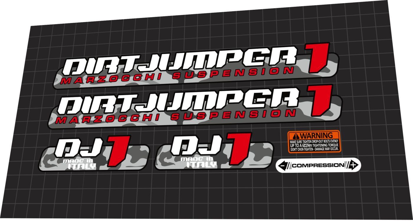 MARZOCCHI Dirt Jumper 1 (2007) Fork Decal Set