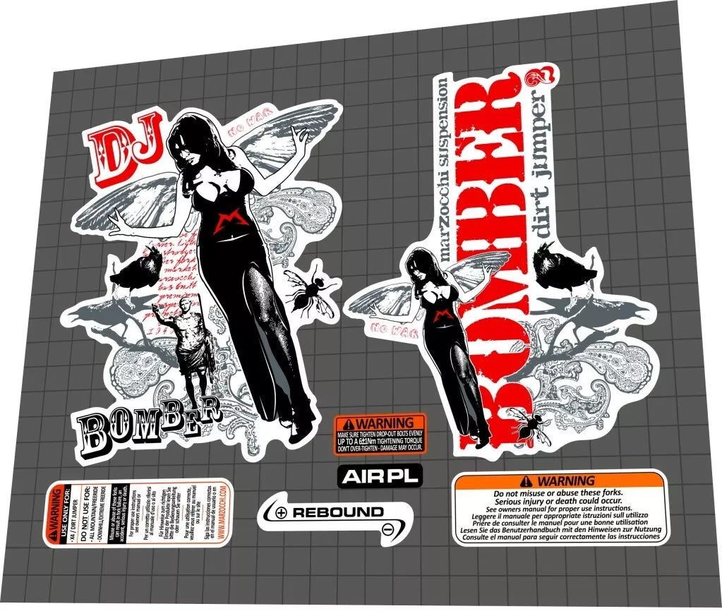 MARZOCCHI Dirt Jumper 2 (2008) Fork Decal Set