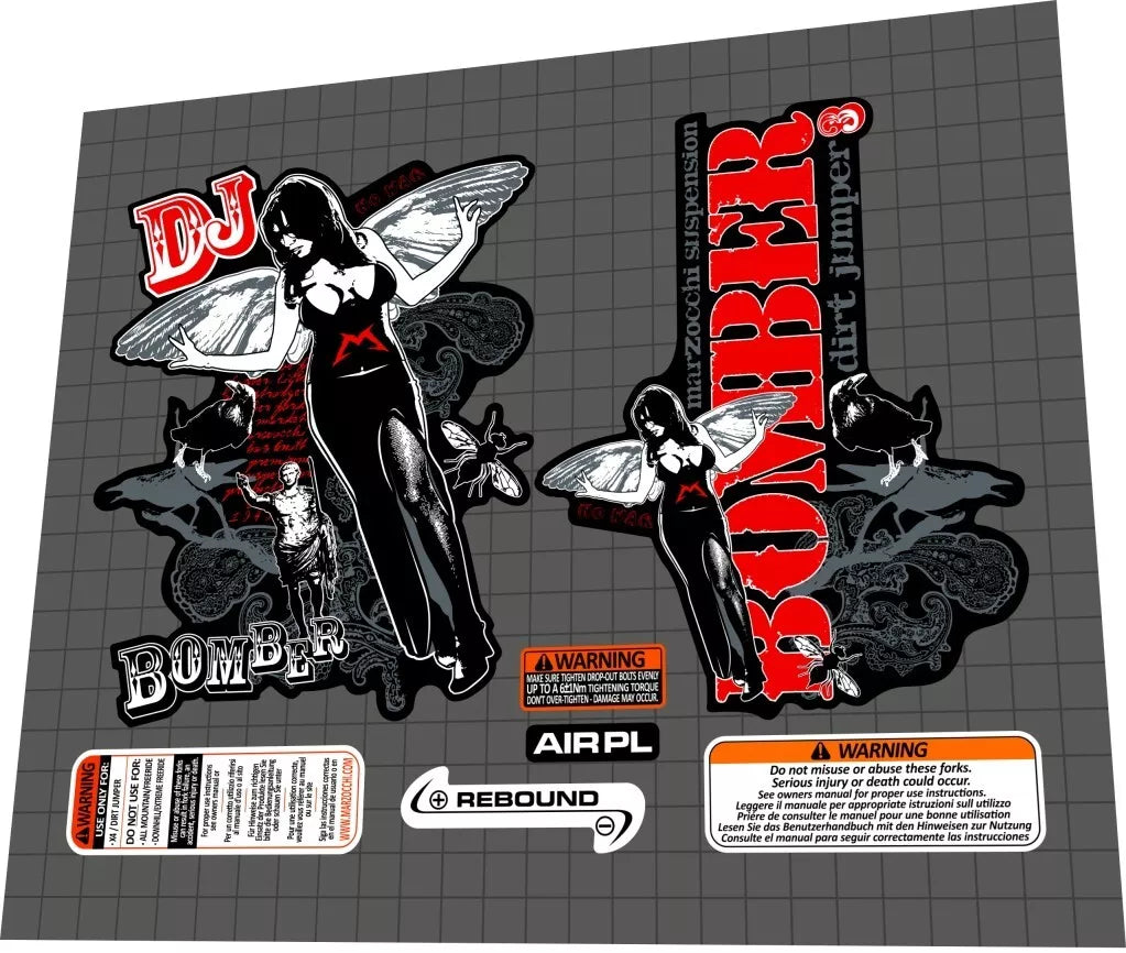 MARZOCCHI Dirt Jumper 3 (2008) Fork Decal Set