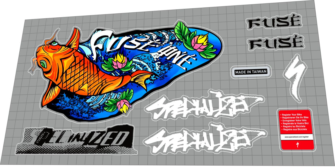 SPECIALIZED Fuse 1 (2008) Frame Decal Set