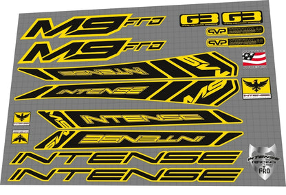 INTENSE M9 (2010) Frame Decal Set - Bike Decal Replace