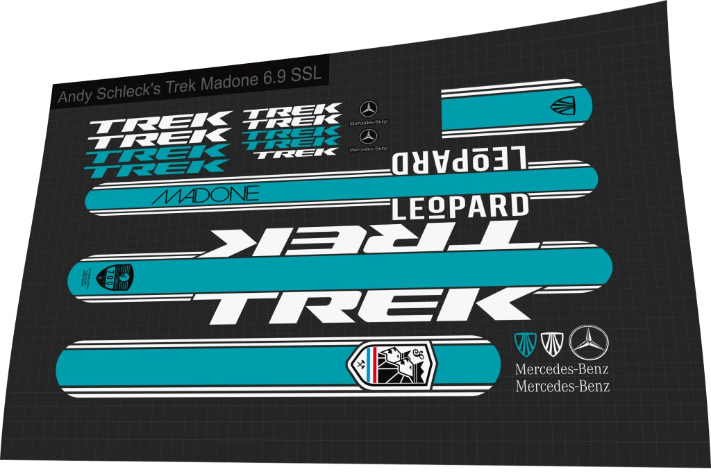TREK Madone (2011) 6.9 SSL Andy Schleck's Leopard Frame Decal Set - Bike Decal Replace