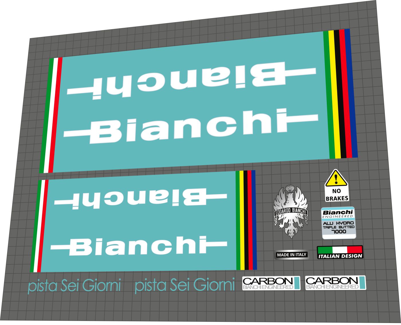 BIANCHI Pista Sei Giorni (2011) Frame Decal Set