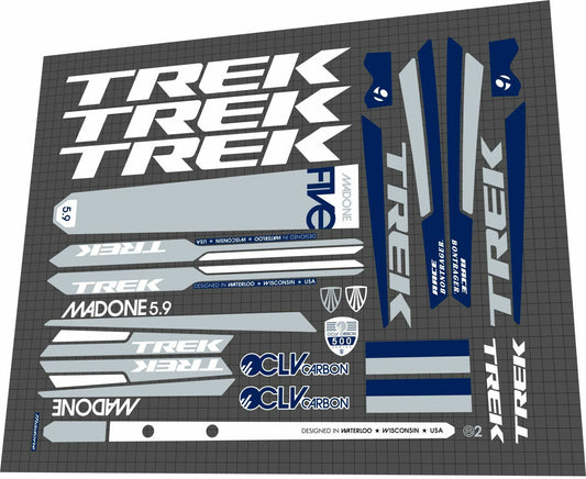 TREK Madone (2012) 5.9 Frame Decal Set - Bike Decal Replace