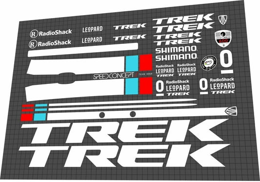 TREK Speed Concept (2012) 9.9 Team Radioshack Leopard Frame Decal Set - Bike Decal Replace