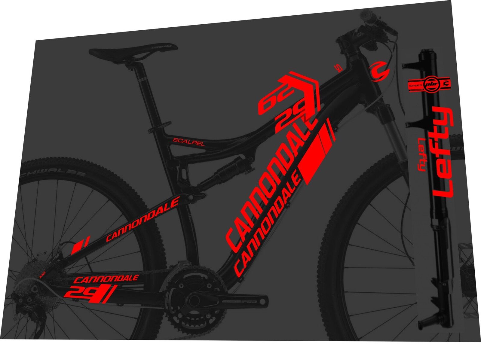 CANNONDALE Scalpel 29 (2012) Frame Decal Set - Bike Decal Replace