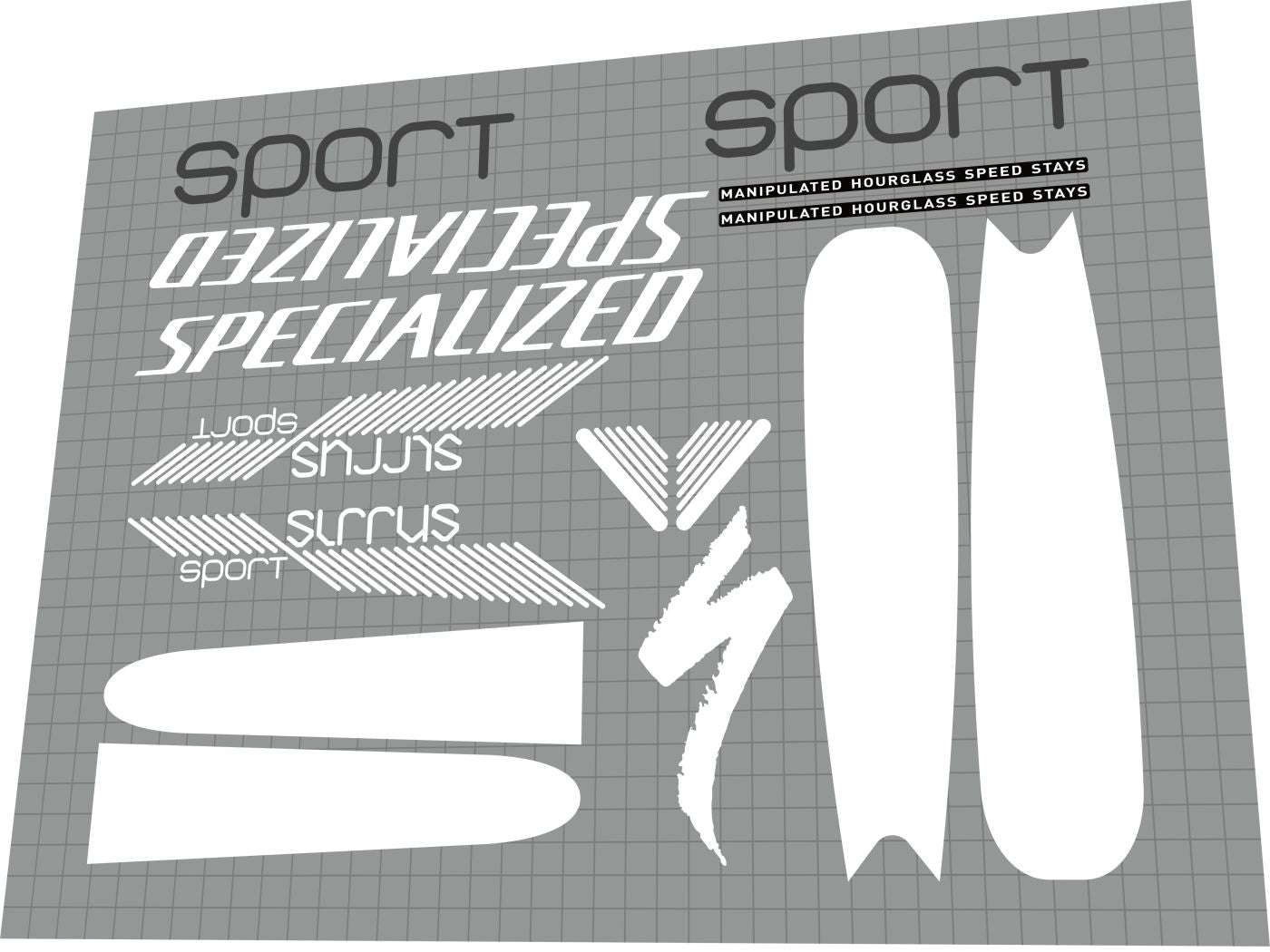 SPECIALIZED Sirrus (2012) Sport Frame Decal Set