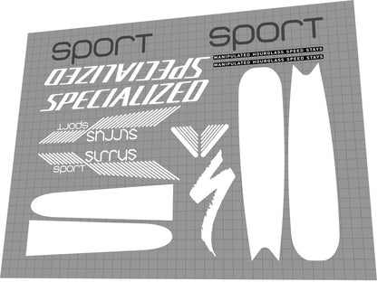 SPECIALIZED Sirrus (2012) Sport Frame Decal Set - Bike Decal Replace