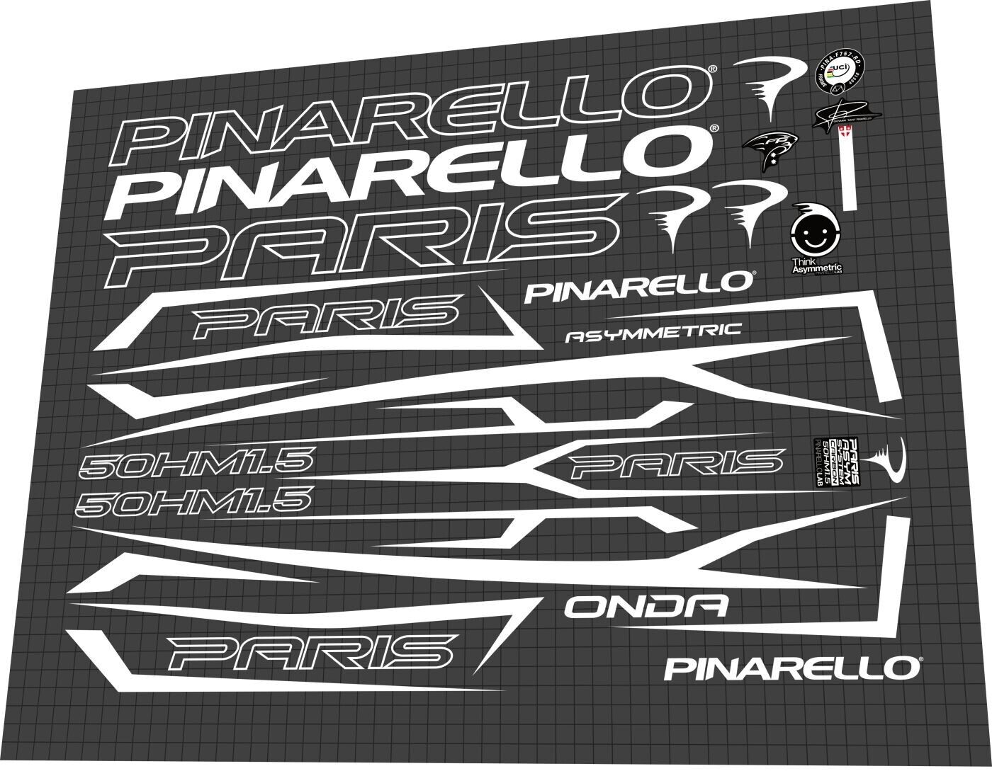 PINARELLO Paris (2013) Frame Decal Set - Bike Decal Replace