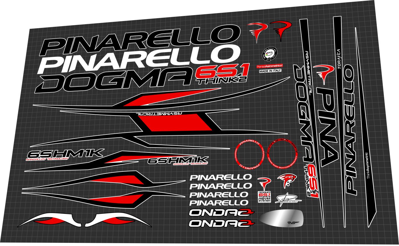 PINARELLO Dogma (2013) 65.1 Frame Decal Set - Bike Decal Replace