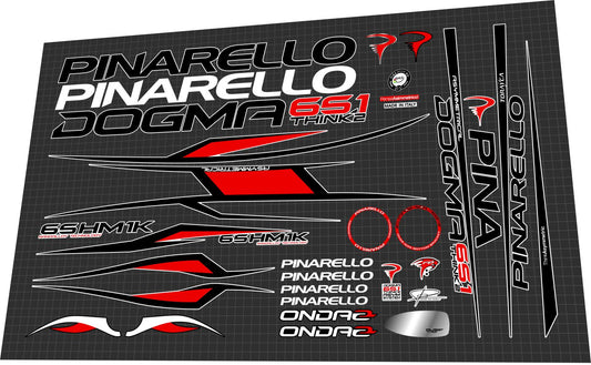 PINARELLO Dogma (2013) 65.1 Frame Decal Set - Bike Decal Replace