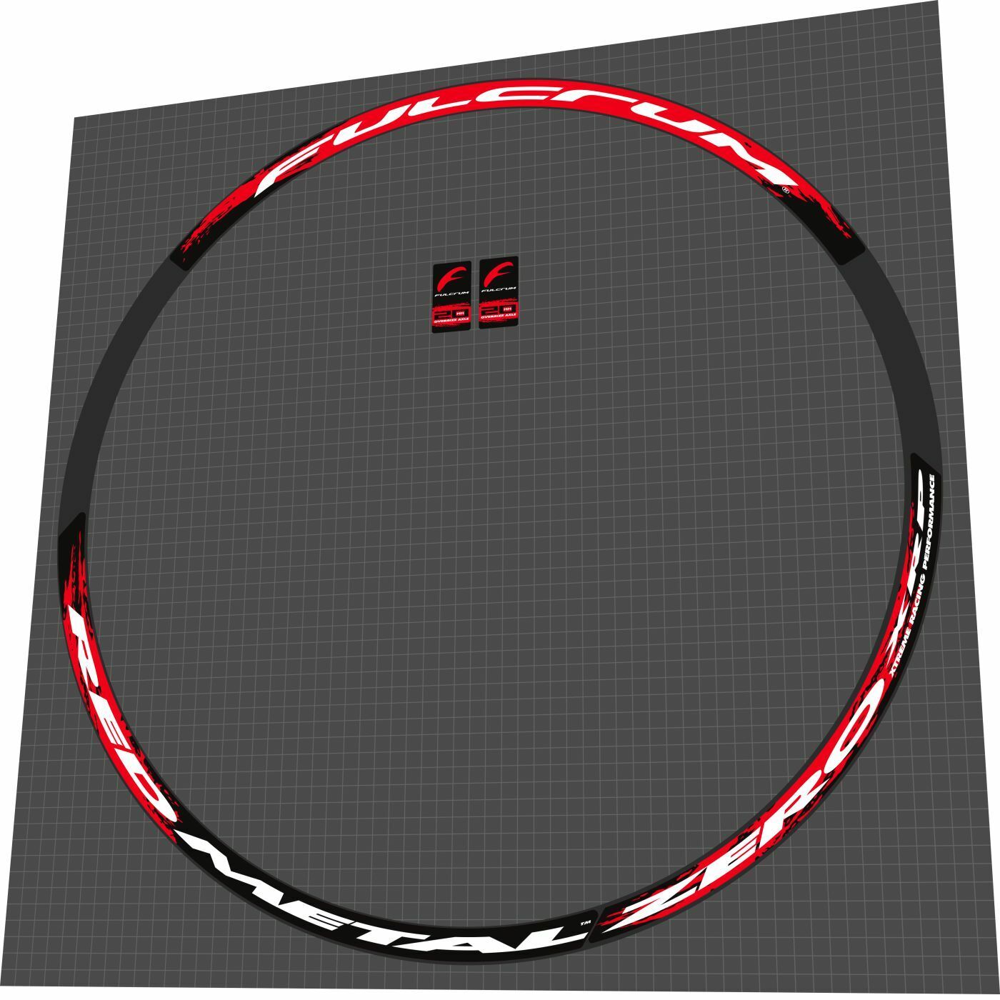FULCRUM Red (2012) Metal Zero XRP Rim Decal Set - Bike Decal Replace