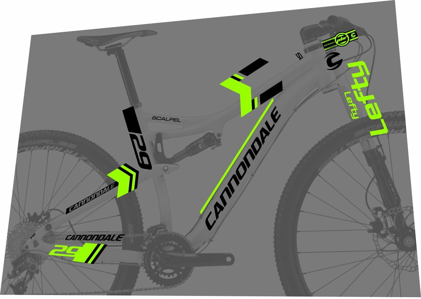 CANNONDALE Scalpel 29 (2014) Frame Decal Set - Bike Decal Replace