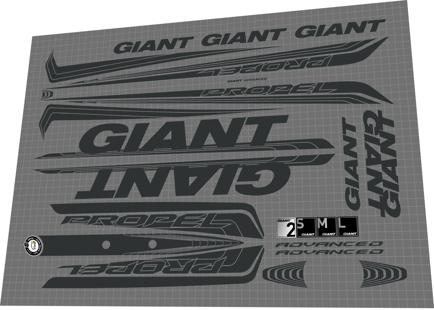 GIANT Propel Advanced (2014) Frame Decal Set