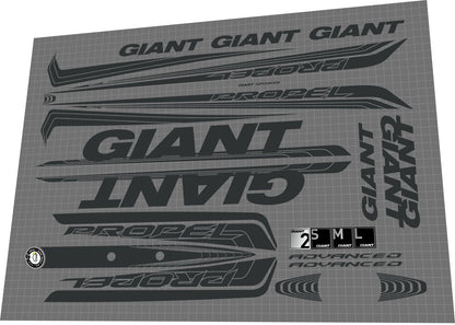 GIANT Propel Advanced (2014) Frame Decal Set