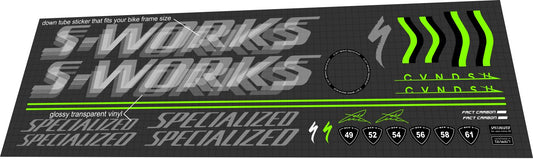 SPECIALIZED S-Works Venge (2015) Mark Cavendish Frame Decal Set