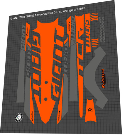 GIANT TCR (2016-2019) Advanced Pro Frame Decal Set - Bike Decal Replace
