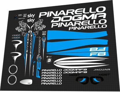 PINARELLO Dogma (2016) F8 Team Sky Chris Froome Frame Decal Set - Bike Decal Replace