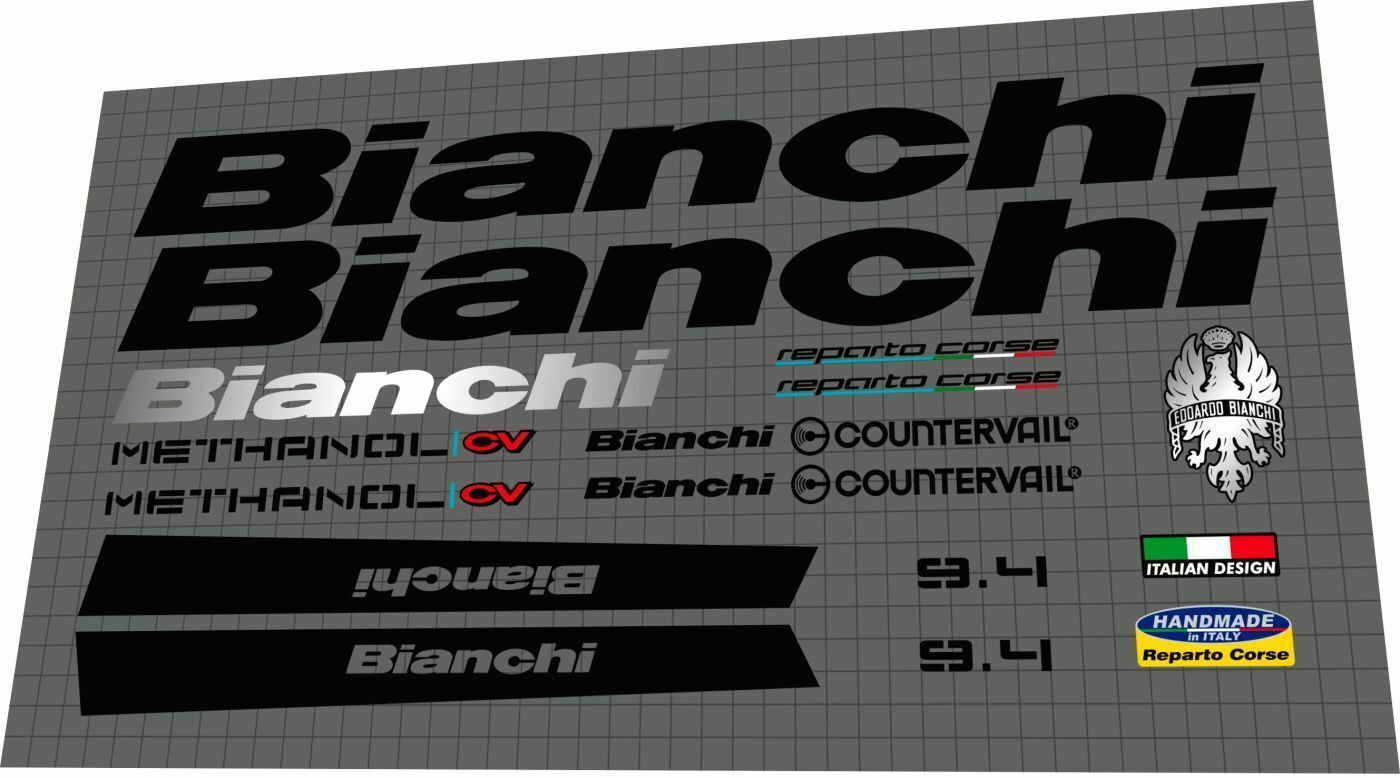 BIANCHI Methanol (2017) 9.4 CV Frame Decal Set - Bike Decal Replace