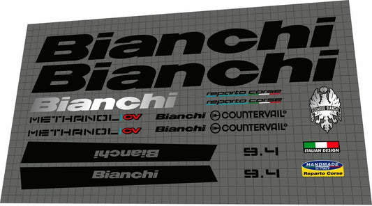 BIANCHI Methanol (2017) 9.4 CV Frame Decal Set - Bike Decal Replace