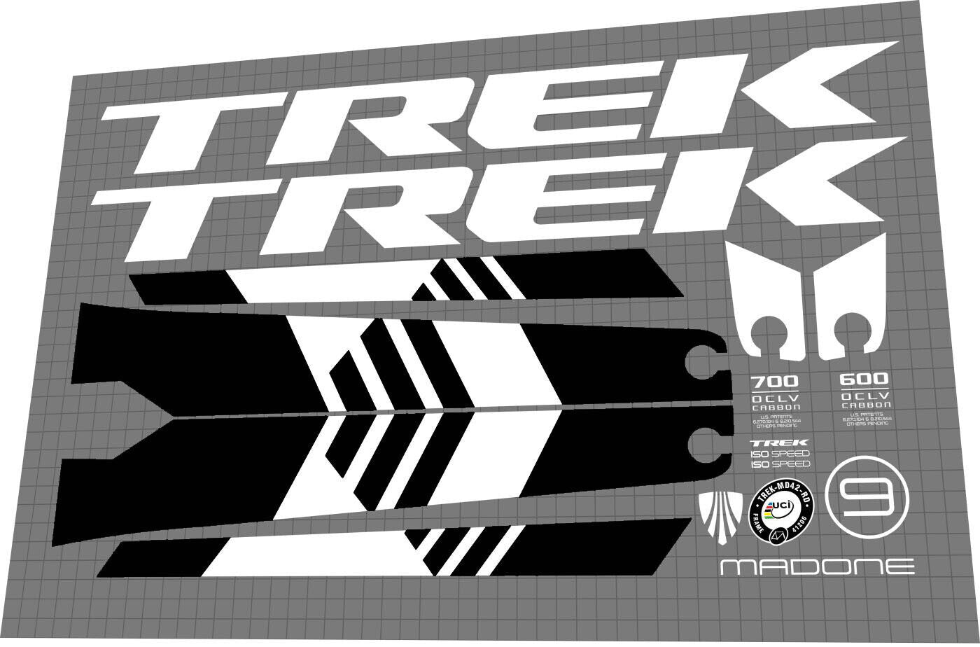 TREK Madone (2017) 9.2 Frame Decal Set - Bike Decal Replace