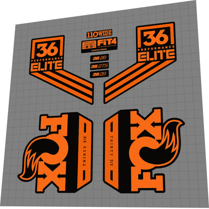 FOX 36 Performance Elite (2017) Fork Decal Set