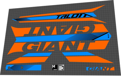 GIANT Talon (2017) Frame Decal Set - Bike Decal Replace